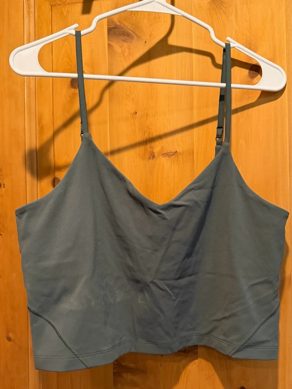lululemon Align Cropped Cami Tank Top, Light Support, A/B Cup - Dark Forest - Picture 1 of 5